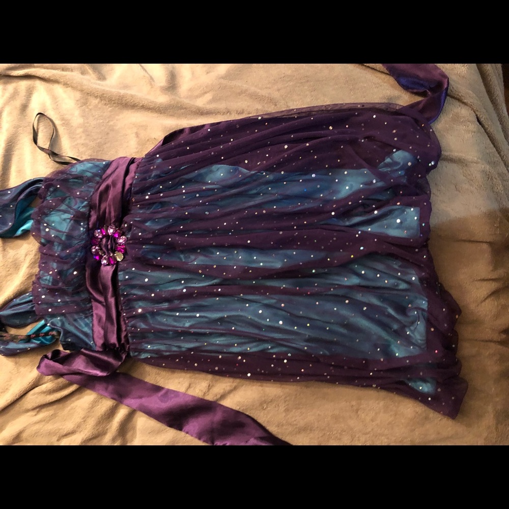 Purple and blue dress with sparkles